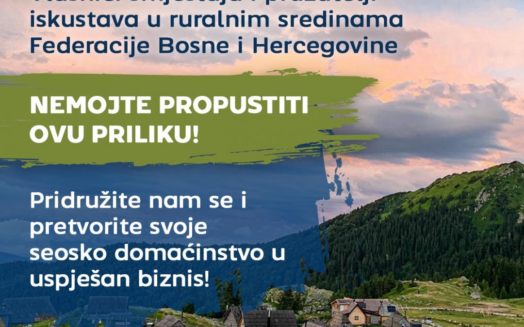 Upravljanje, promocija i prodaja autentičnog smještaja u ruralnim sredinama